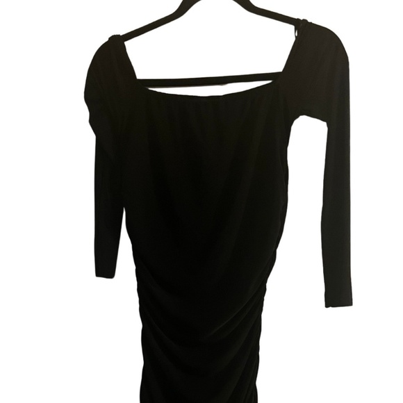 MISSEDGUIDED RUCHED MIDI DRESS  OFF THE SHOULDER - Picture 3 of 4